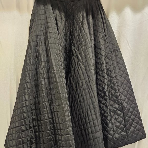Vintage Quilted Black Skirt - Picture 2 of 6